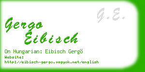 gergo eibisch business card